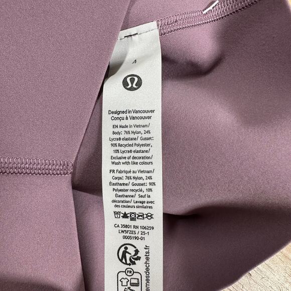 Lululemon Glow Up Super-High-Rise Tight 25" Lavender Lux Women's Size 4 NWT - Picture 7 of 12